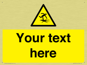 Custom warning thin ice